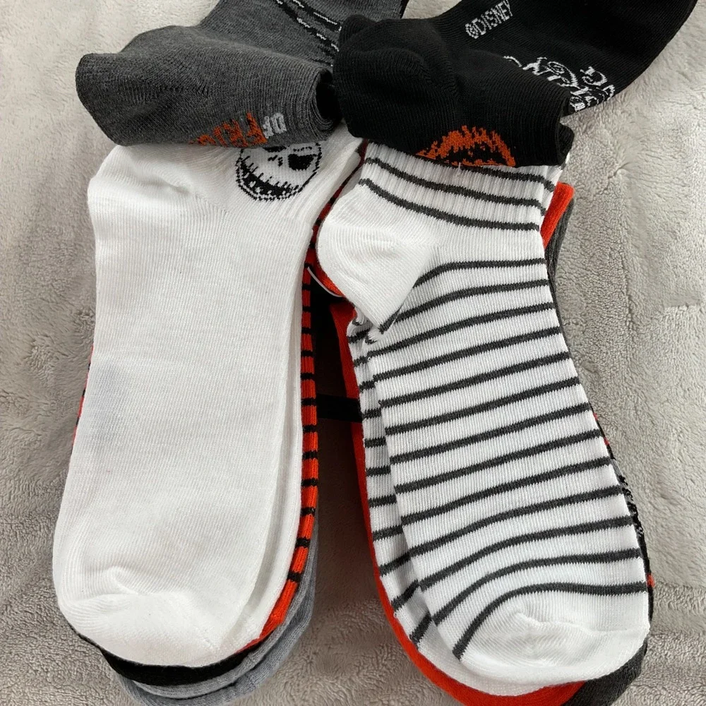 Disney Nightmare Before Christmas Jack Skellington Ankle Socks 10 Pair Set Multi